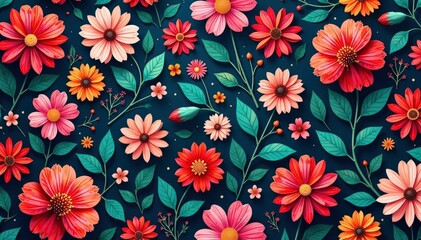 Intricate, flowing floral pattern, continuous design , spring, wedding