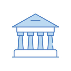Roman Bank vector icon stock illustration