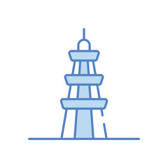 Qutab Minar vector icon stock illustration