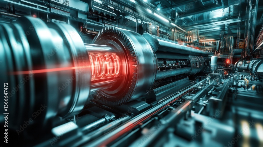 Poster a conceptual rendering of an advanced predictive maintenance system.