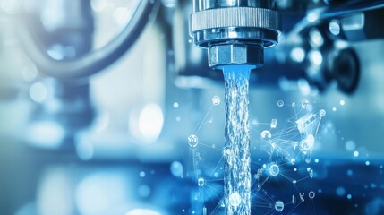 An AI powered system optimizing water conservation by analyzing usage data, AI-assisted leak detection, and real-time flow monitoring for more efficient water management