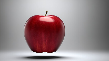 Transparent PNG Ultra HD 8K Whole apple on a transparent background, its deep red color and round, earthy texture emphasize its solidity 4k
