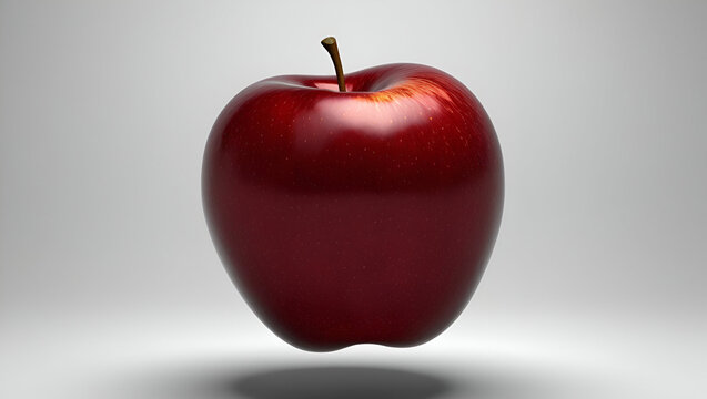 Transparent PNG Ultra HD 8K Whole apple on a transparent background, its deep red color and round, earthy texture emphasize its solidity 4k