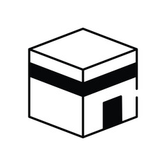 Mecca  vector icon stock illustration
