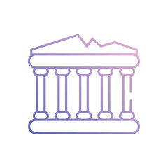 Acropolis vector icon stock illustration