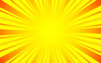 Obraz premium Radial comic background. Speed ​​line wallpaper with pop art halftone texture. Anime cartoon ray burst background for poster, banner, print, magazine, cover. Vector illustration