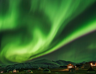 Northern Light  at Lyngen North, Rotsund, Tromsø, Norway.        