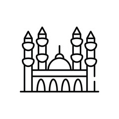 Blue Mosque vector icon stock illustration