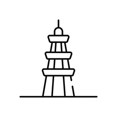 Qutab Minar vector icon stock illustration
