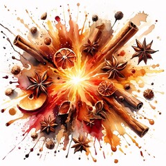 Spiced Explosion - Vibrant Culinary Art