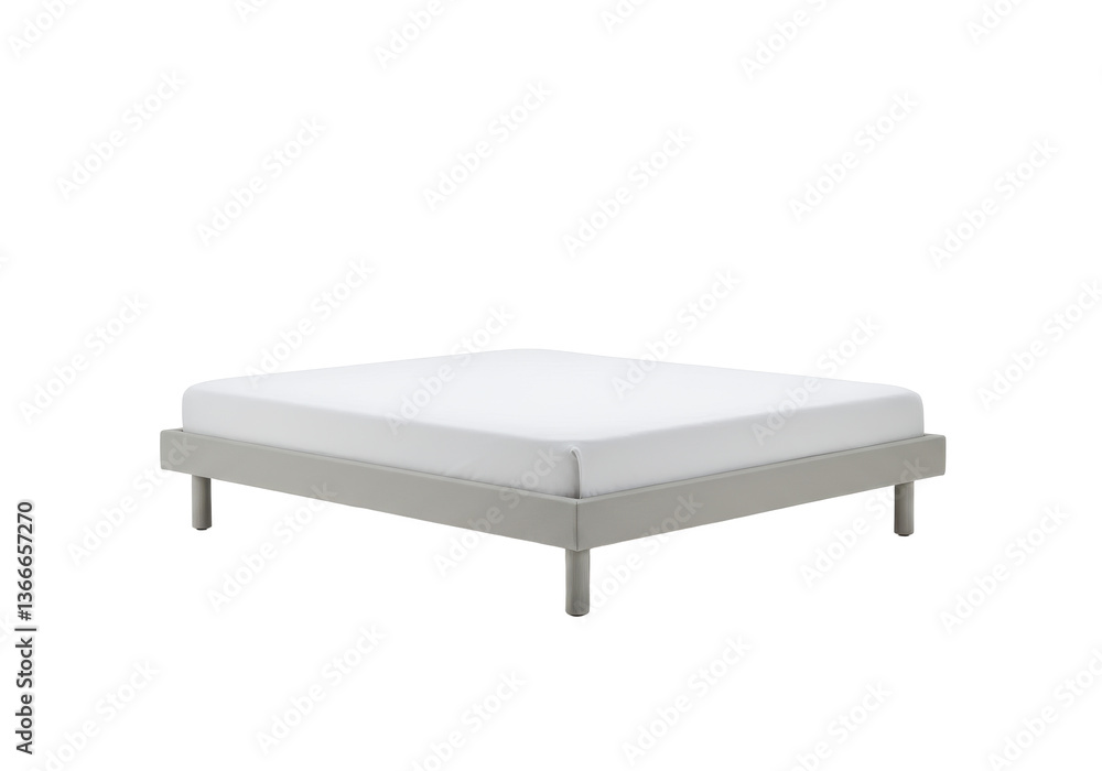 Poster a minimalistic white square table with thin legs on a black background in a studio setting isolated 