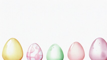 colorful easter eggs watercolor