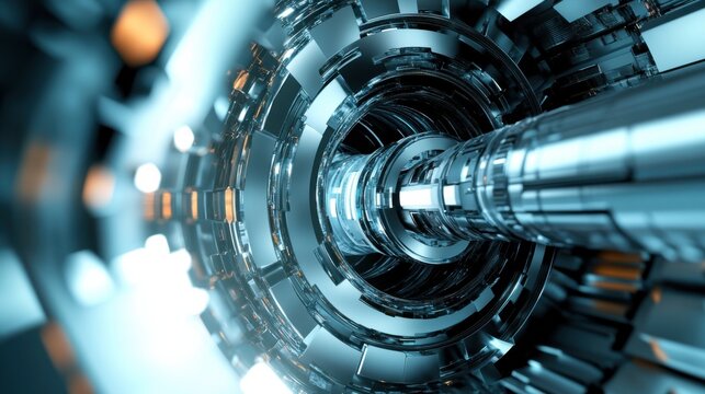 A robotic arm in a futuristic defense lab, assembling compact railgun components for next-gen electromagnetic weaponry, Military-tech style