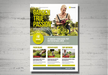 Eco Garden Products Folder Template in Green Shades
