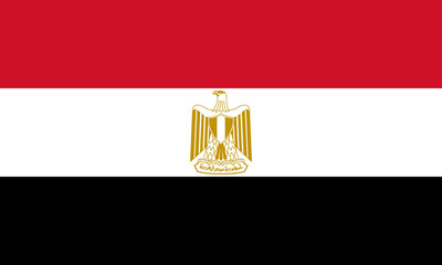 National flag of Egypt displayed proudly against a simple backdrop