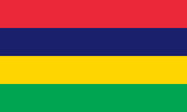 Bright colors of the Mauritian flag symbolize unity and diversity in a vibrant nation