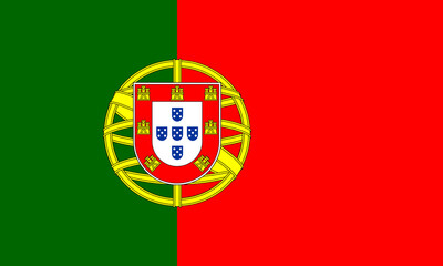 Obraz premium National flag of Portugal displayed prominently against a vibrant background