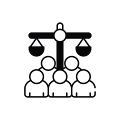 Fototapeta premium Social Justice Vector icon