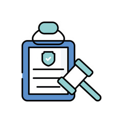 Law Enforcement vector icon stock illustration