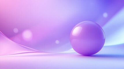 Obraz premium Abstract Purple Sphere and Curves