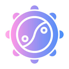 yin yang Gradient icon