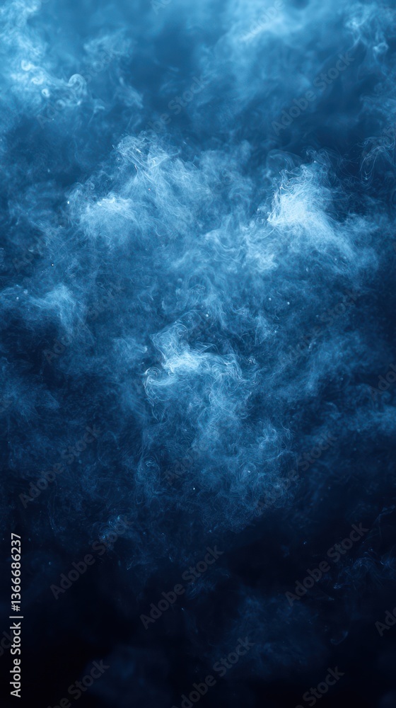 Wall mural blurred dark blue gradient backdrop creating a mysterious and elegant effect