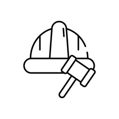 Labor Law vector icon stock illustration