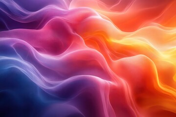 Obraz premium Bold flowing shapes in vibrant gradients forming an artistic abstract flow