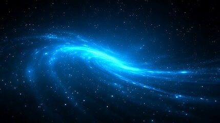 Fototapeta premium Bright glowing celestial swirl in a dark deep space environment