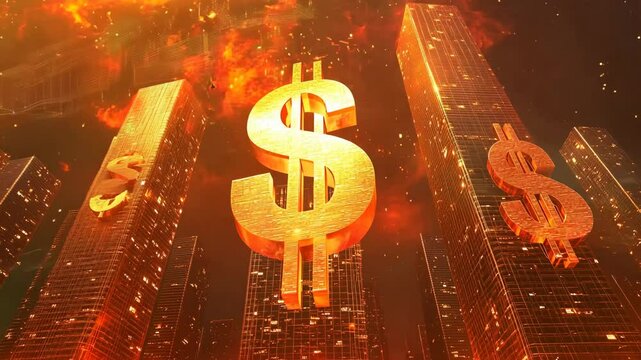 黄金のドルサイン &ndash; 富と経済の象徴