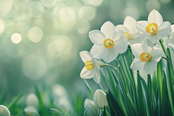 easter flowers copyspace background 