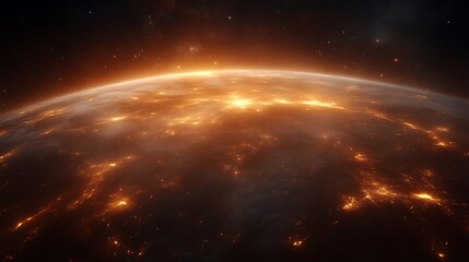Obraz premium A dramatic and colorful view of planet earth from space