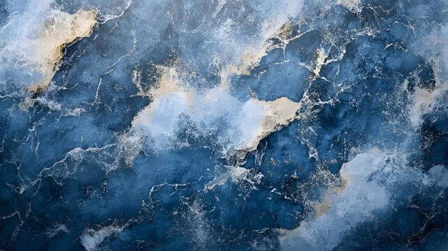 Close-up Textured Blue Marble Wall in Paris: Elegant Wall Art Photography