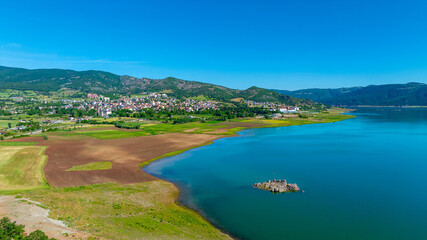 Aerial view of Almus district in Tokat Turkey
