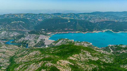 Aerial view of Almus district in Tokat Turkey