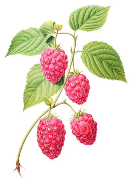 PNG Raspberry branch with flower Raspberry raspberries raspberry fruit.