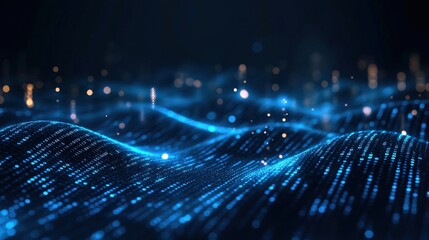 Abstract Digital Wave Pattern