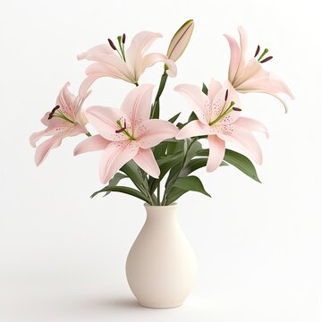 Celebrating spring equinox with lovely lilies in a serene vase arrangement