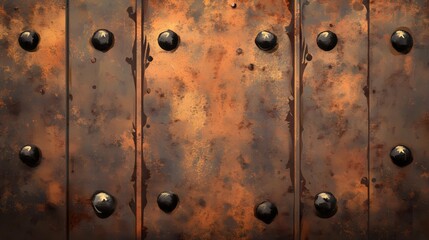 Fototapeta premium Detailed Rusty Iron Plate Texture Background in Cartoon Vector Style for Designs