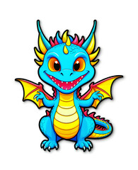 Fototapeta premium red dragon with white background