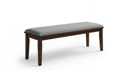 Modern Wood and Upholstered Bench for Seating and Interior Design