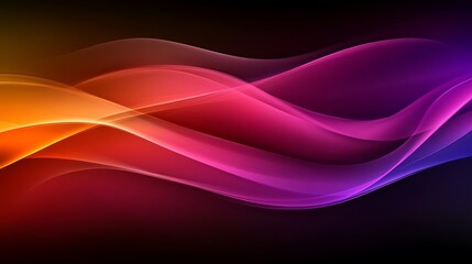 Colorful smooth abstract waves over a dark gradient background