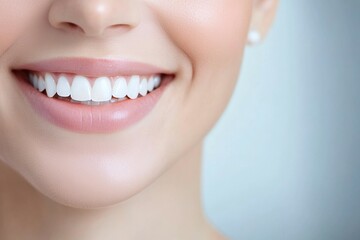 Woman with a white smile showing her teeth
