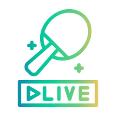 table tennis Line Gradient Icon