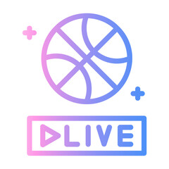basketball Line Gradient Icon