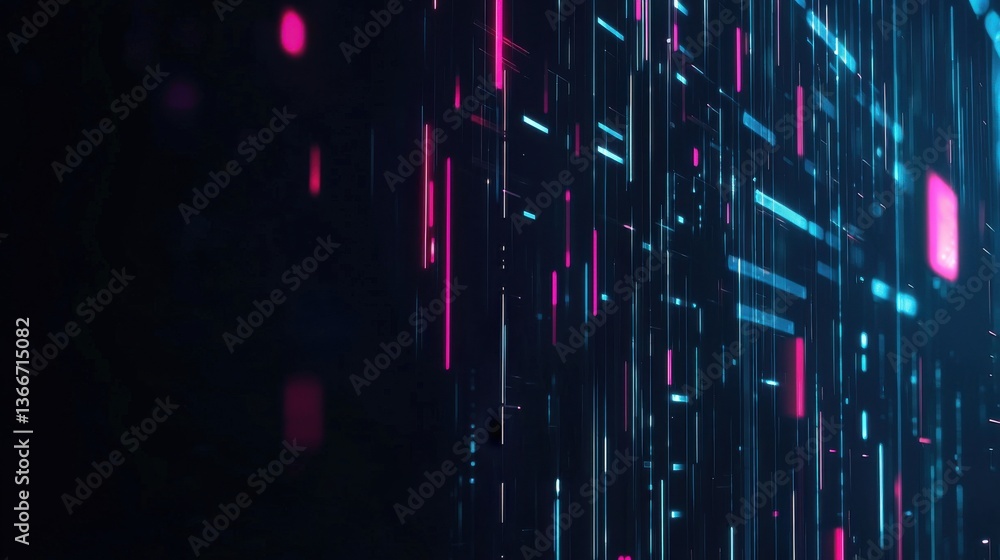 Aufkleber a colorful, abstract image of a computer screen with a blue and pink background