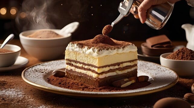 Coffee and chocolate tiramisu 