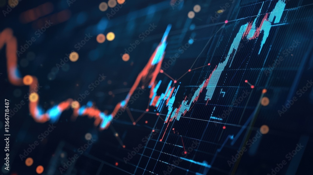 Poster a graph with red and blue lines that are connected