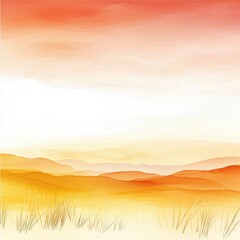 Obraz premium warm evening glow gradient watercolor