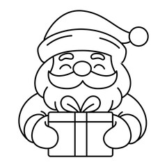 Santa Claus with a gift